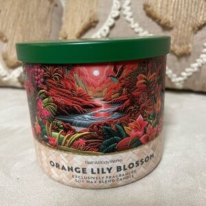 Orange Lily Blossom Bath and Body Works 3 Wick Candle